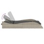 Tumbona con cojines ratán sintético gris claro 114x205x73 cm de , Tumbonas - Ref: Foro24-368292, Precio: 242,52 €, Descuento: %