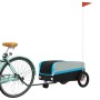 Remolque para bicicleta hierro negro y azul 30 kg de , Remolques para bicicletas - Ref: Foro24-94058, Precio: 85,05 €, Descue...