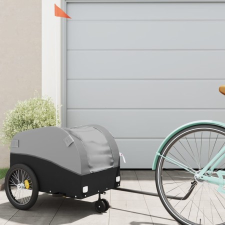 Remolque para bicicleta hierro negro y gris 30 kg de , Remolques para bicicletas - Ref: Foro24-94140, Precio: 98,41 €, Descue...