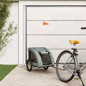 Remolque de bicicleta mascotas hierro tela Oxford gris by , pet strollers - Ref: Foro24-93965, Price: 95,58 €, Discount: %