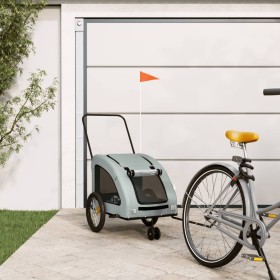 Remolque de bicicleta mascotas hierro tela Oxford gris de , Cochecitos para mascotas - Ref: Foro24-93986, Precio: 123,31 €, D...