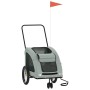 Remolque de bicicleta mascotas hierro tela Oxford gris de , Cochecitos para mascotas - Ref: Foro24-93986, Precio: 123,31 €, D...