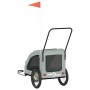 Remolque de bicicleta mascotas hierro tela Oxford gris de , Cochecitos para mascotas - Ref: Foro24-93986, Precio: 123,31 €, D...