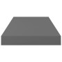 Estantes flotantes de pared 2 uds MDF gris brillo 50x23x3,8 cm de vidaXL, Estantes y estanterías - Ref: Foro24-323788, Precio...