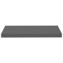 Estantes flotantes de pared 2 uds MDF gris brillo 60x23,5x3,8cm de vidaXL, Estantes y estanterías - Ref: Foro24-323791, Preci...