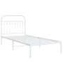 Estructura de cama de metal con cabecero blanco 90x190 cm de , Camas y somieres - Ref: Foro24-376641, Precio: 80,45 €, Descue...