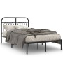 Estructura de cama con cabecero metal negro 120x200 cm de , Camas y somieres - Ref: Foro24-376598, Precio: 118,96 €, Descuent...