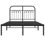 Estructura de cama con cabecero metal negro 120x200 cm de , Camas y somieres - Ref: Foro24-376598, Precio: 118,96 €, Descuent...