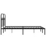 Estructura de cama con cabecero metal negro 120x200 cm de , Camas y somieres - Ref: Foro24-376598, Precio: 118,96 €, Descuent...