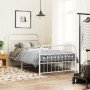 Estructura cama metal con cabecero y pie cama blanca 100x200 cm de , Camas y somieres - Ref: Foro24-376662, Precio: 96,62 €, ...