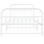 Estructura cama metal con cabecero y pie cama blanca 100x200 cm de , Camas y somieres - Ref: Foro24-376662, Precio: 96,62 €, ...