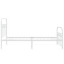 Estructura cama metal con cabecero y pie cama blanca 100x200 cm de , Camas y somieres - Ref: Foro24-376662, Precio: 96,62 €, ...