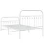 Estructura cama metal con cabecero y pie cama blanca 100x200 cm de , Camas y somieres - Ref: Foro24-376662, Precio: 96,62 €, ...