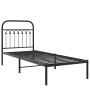 Estructura de cama con cabecero metal negro 80x200 cm de , Camas y somieres - Ref: Foro24-376591, Precio: 78,36 €, Descuento: %
