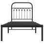 Estructura de cama con cabecero metal negro 80x200 cm de , Camas y somieres - Ref: Foro24-376591, Precio: 78,36 €, Descuento: %
