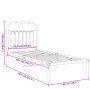 Estructura de cama con cabecero metal negro 80x200 cm de , Camas y somieres - Ref: Foro24-376591, Precio: 78,36 €, Descuento: %