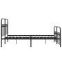 Estructura cama con cabecero y estribo metal negro 137x190 cm de , Camas y somieres - Ref: Foro24-376617, Precio: 121,31 €, D...