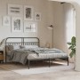 Estructura de cama con cabecero metal negro 160x200 cm de , Camas y somieres - Ref: Foro24-376603, Precio: 128,04 €, Descuent...
