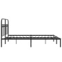 Estructura de cama con cabecero metal negro 160x200 cm de , Camas y somieres - Ref: Foro24-376603, Precio: 128,04 €, Descuent...