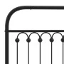 Bed frame with black metal headboard 140x200 cm by , Beds and slatted bases - Ref: Foro24-376601, Price: 121,10 €, Discount: %