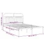 Bed frame with black metal headboard 140x200 cm by , Beds and slatted bases - Ref: Foro24-376601, Price: 121,10 €, Discount: %