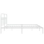 Estructura de cama de metal con cabecero blanco 193x203 cm de , Camas y somieres - Ref: Foro24-376655, Precio: 136,83 €, Desc...