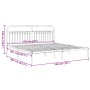 Estructura de cama de metal con cabecero blanco 193x203 cm de , Camas y somieres - Ref: Foro24-376655, Precio: 136,83 €, Desc...