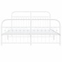 Estructura cama metal con cabecero y estribo blanco 150x200 cm de , Camas y somieres - Ref: Foro24-376669, Precio: 156,07 €, ...