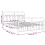 Estructura cama metal con cabecero y estribo blanco 150x200 cm de , Camas y somieres - Ref: Foro24-376669, Precio: 156,07 €, ...