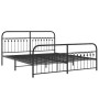 Estructura de cama cabecero y estribo metal negro 183x203 cm de , Camas y somieres - Ref: Foro24-376622, Precio: 164,74 €, De...