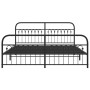 Estructura de cama cabecero y estribo metal negro 183x203 cm de , Camas y somieres - Ref: Foro24-376622, Precio: 164,74 €, De...
