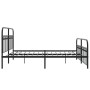 Estructura de cama cabecero y estribo metal negro 183x203 cm de , Camas y somieres - Ref: Foro24-376622, Precio: 164,74 €, De...