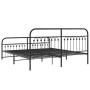 Estructura de cama cabecero y estribo metal negro 183x203 cm de , Camas y somieres - Ref: Foro24-376622, Precio: 164,74 €, De...