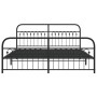 Estructura de cama cabecero y estribo metal negro 183x203 cm de , Camas y somieres - Ref: Foro24-376622, Precio: 164,74 €, De...