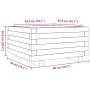 Jardinera de madera maciza de pino blanco 50x50x26,5 cm de , Maceteros y jardineras - Ref: Foro24-847294, Precio: 63,53 €, De...