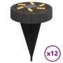 Luces solares suelo jardín con pico tierra blanco cálido 12 uds de , Iluminación de exterior - Ref: Foro24-4008195, Precio: 5...