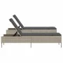Tumbonas con cojines 2 unidades ratán sintético gris claro de , Tumbonas - Ref: Foro24-3261592, Precio: 299,29 €, Descuento: %