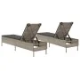 Tumbonas con cojines 2 unidades ratán sintético gris claro de , Tumbonas - Ref: Foro24-3261592, Precio: 299,29 €, Descuento: %