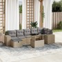 Set de sofás de jardín y cojines 8 piezas ratán sintético beige de , Conjuntos de jardín - Ref: Foro24-3275309, Precio: 555,9...