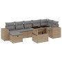 Set de sofás de jardín y cojines 8 piezas ratán sintético beige de , Conjuntos de jardín - Ref: Foro24-3275309, Precio: 555,9...