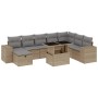 Set de sofás de jardín 9 pzas con cojines ratán sintético beige de , Conjuntos de jardín - Ref: Foro24-3275349, Precio: 587,9...