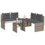 Set de sofás de jardín 4 pzas y cojines ratán sintético gris de , Conjuntos de jardín - Ref: Foro24-4003880, Precio: 286,50 €...