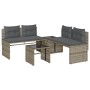 Set de sofás de jardín 4 pzas y cojines ratán sintético gris de , Conjuntos de jardín - Ref: Foro24-4003880, Precio: 286,50 €...
