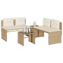 Juego de sofás jardín con cojines 4 pzas ratán sintético beige de , Conjuntos de jardín - Ref: Foro24-4003882, Precio: 286,50...