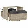 Set comedor de jardín 3 pzas cojines ratán sintético gris claro de , Conjuntos de jardín - Ref: Foro24-4003907, Precio: 246,0...