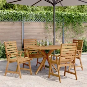 Juego de comedor de jardín 5 piezas madera maciza de acacia de , Conjuntos de jardín - Ref: Foro24-3283566, Precio: 495,18 €,...