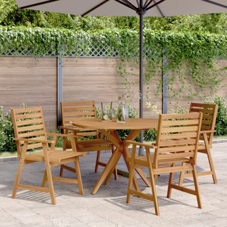 Juego de comedor de jardín 5 piezas madera maciza de acacia de , Conjuntos de jardín - Ref: Foro24-3283566, Precio: 485,31 €,...