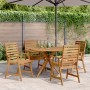 Juego de comedor de jardín 5 piezas madera maciza de acacia de , Conjuntos de jardín - Ref: Foro24-3283566, Precio: 485,31 €,...