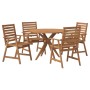 Juego de comedor de jardín 5 piezas madera maciza de acacia de , Conjuntos de jardín - Ref: Foro24-3283566, Precio: 485,31 €,...
