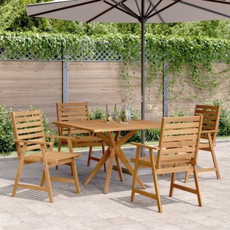 Juego de comedor de jardín 5 piezas madera maciza de acacia de , Conjuntos de jardín - Ref: Foro24-3283570, Precio: 479,11 €,...